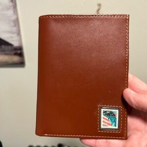 USPS Vintage Brown Leather-Like Passport Holder With A 2006 Stamp